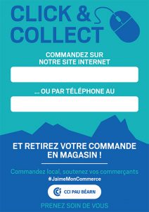 Affiche Click&Collect Commerce Béarn